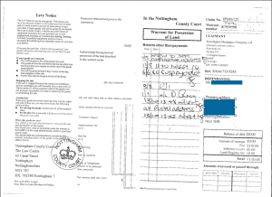 FRONT OF FAKE WARRANT USED TO STEAL HOME ON 07/11/11 