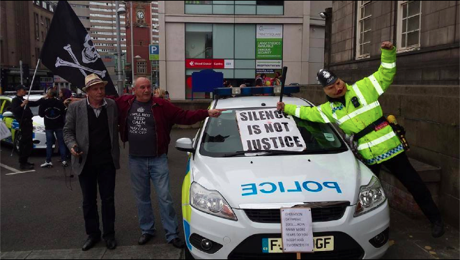Tom Crawford & Micky Summers, Nottingham Central Police Station, 03 October, 2015.