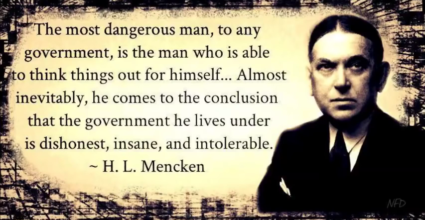 MENCKEN ON FREE THINKING MAN